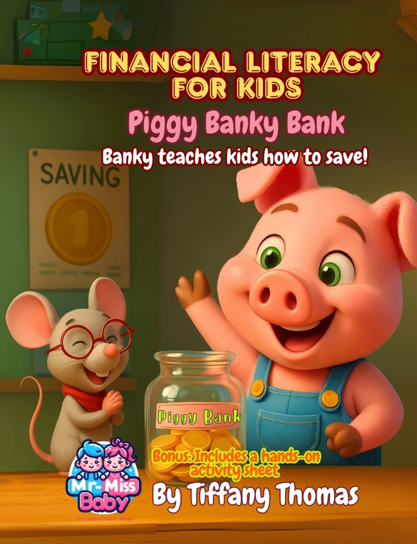 Financial Literacy for Kids Piggy Banky Bank, Banky teaches kids how to save!