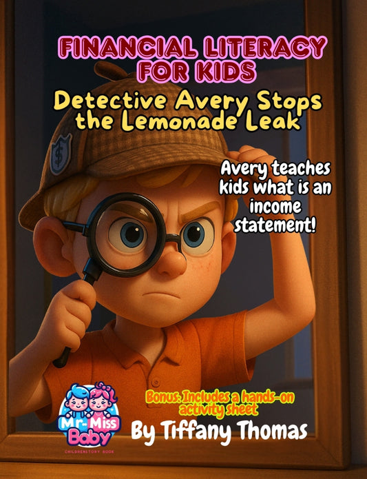 Financial Literacy for Kids Detective Avery stops the Lemonade Leak, Avery teaches kids what is an income statement!
