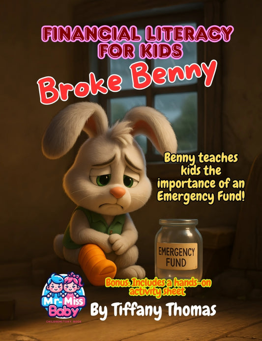 Financial Literacy for Kids Broke Benny, Benny teaches kids the Importance of an Emergency Fund!